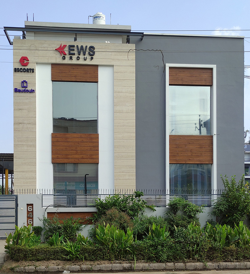 KEWS Group building and outside view of the company.